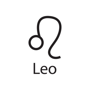 leo zodiac symbol icon vector