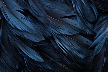 Obraz premium Darkness Feathered - Graceful Black Feather Abstract Background