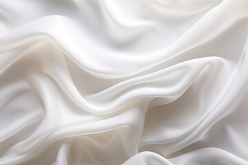 Fototapeta premium Gentle Ripples on White Cloth: Abstract Background Image