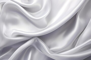 Ice Silk: Silver Fabric Silk Background - White Gray Satin Texture