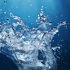 water splash isolated on white (Generative AI)