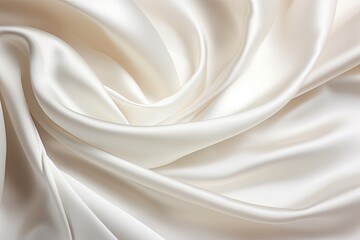 Ivory Illusion: Close-up White Satin Background Design