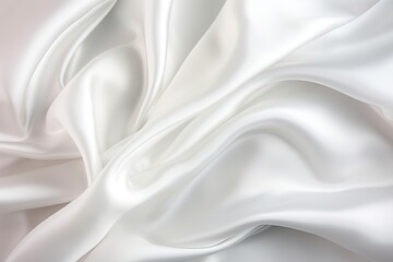 Obraz premium Ivory Illusion: White Satin Fabric - Sleek and Smooth Backgrounds