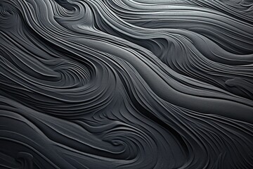 Midnight Sands: Black Sand Beach Texture with Patterns