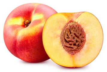 Peach with clipping path isolated