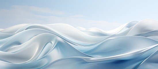 Siberian winds shape fractal ice in white beige and blue