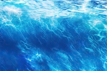 Fototapeta na wymiar Ocean's Aura: Abstract Blue Background with Wave or Veil Texture