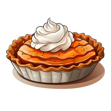 Pumpkin pie, pie, Thanksgiving pie, isolated pumpking pie clipart