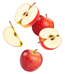 Red apple isolated with clipping path