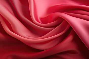 Obraz premium Ruby Radiance: Smooth Elegant Wavy Red Silk Abstract Background Design