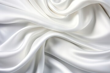 Naklejka premium Satin Serenity: Close-Up White Satin Background - Simple and Elegant