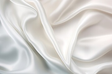 Naklejka premium Satin Serenity: Clean, Elegant Wedding Background - Smooth White Silk Image