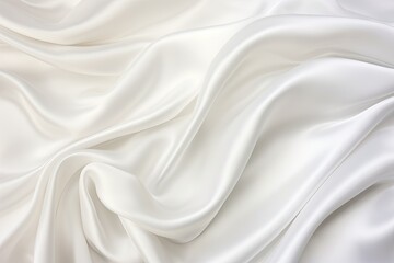 Obraz premium Satin Swirls: White Satin Fabric Backgrounds - Whirling Elegance
