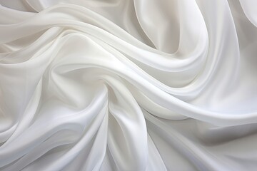 Obraz premium Satin Swoon: White Fabric as an Ethereal Background for Elegance