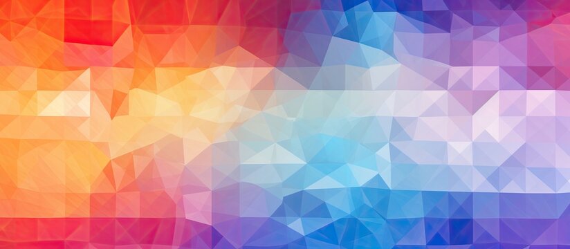 Multicolored geometric mosaic for background texture label website or decoration