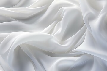 Obraz premium Soft Waves of White Cloth: Serene Background