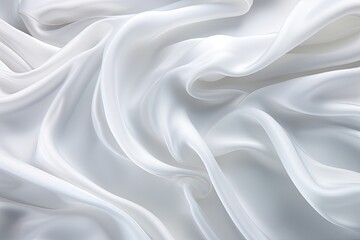 Fototapeta premium The White Elegance: A Captivating Smooth Texture of White Fabric as a Background