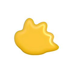 3d abstract y2k element. Plastic colorful playful doodle shape. 3d vector render.