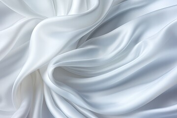 White Whirl: Close-up Satin Background for a Soft, Gentle Appeal