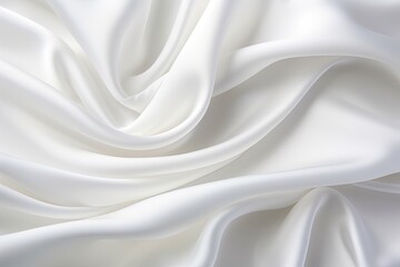 White Whirl: Close-up Satin Background for a Soft Appeal