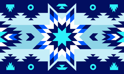 Geometric pattern with stars of Native American tribes.