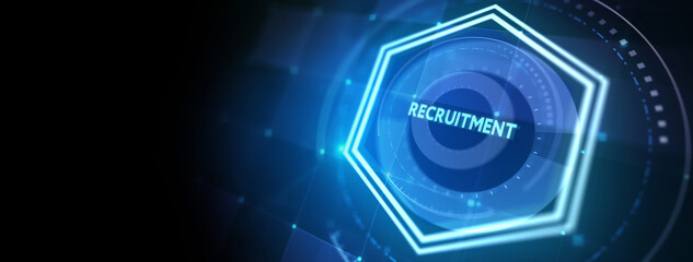 Business, Technology, Internet and network concept. Recruitment career employee interview business HR Human Resources concept. 3d illustration