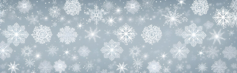 blue christmas card with white snowflakes vector illustration 