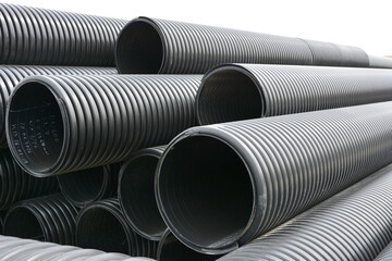 Metal Reinforced PE Spiral Corrugated Pipe, HDPE Corrugated Drain Pipe, High quality Pipe plant
