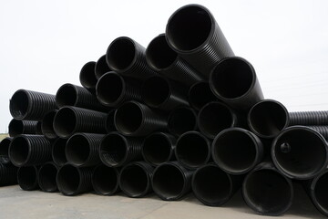 Metal Reinforced PE Spiral Corrugated Pipe, HDPE Corrugated Drain Pipe, High quality Pipe plant