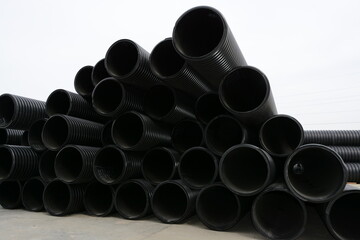 Metal Reinforced PE Spiral Corrugated Pipe, HDPE Corrugated Drain Pipe, High quality Pipe plant