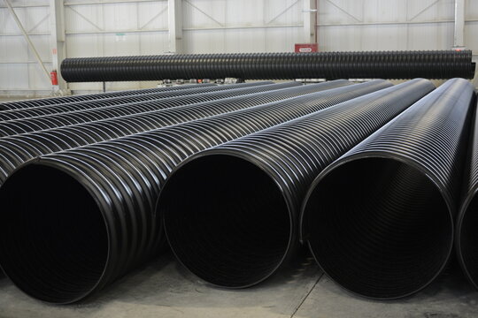 Metal Reinforced PE Spiral Corrugated Pipe, HDPE Corrugated Drain Pipe, High quality Pipe plant