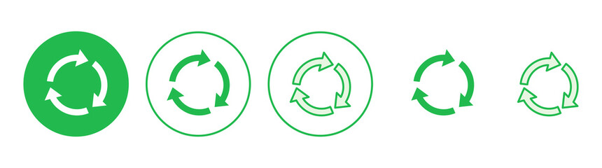 Recycle icon set. Recycling vector icon.