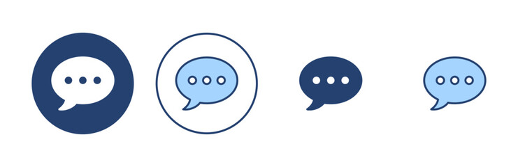 Chat icon vector. speech bubble sign and symbol. comment icon. message