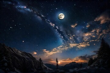 An enchanting night sky filled with millions of st