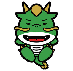 2024年辰年の年賀状や正月に使える龍のポップでかわいい干支イラスト