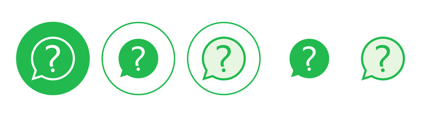 Question icon set. question mark icon vector.
