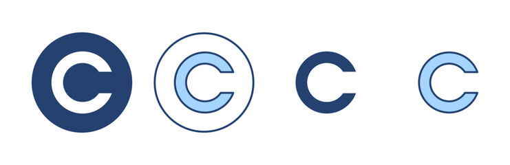 Copyright icon vector. copyright sign and symbol