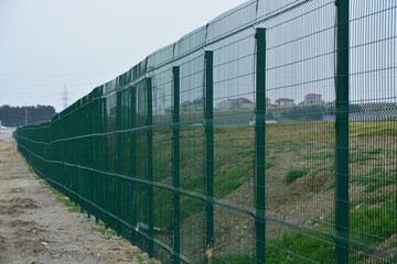 High green metal fence, High Security Palisade Metal Fencing Manufacturer
