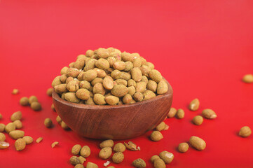 Indian traditional snacks Masala peanuts	
