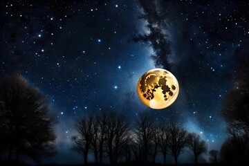 Naklejka na ściany i meble An enchanting night sky filled with millions of st