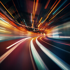 High speed, Radial motion blur background, ai technology