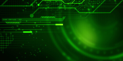 2d illustration Abstract futuristic electronic circuit technology background