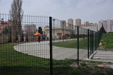 High green metal fence, High Security Palisade Metal Fencing Manufacturer