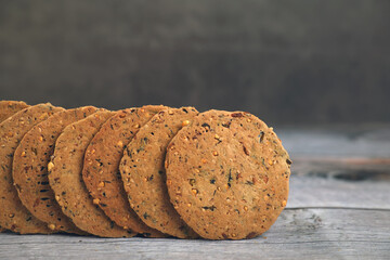Indian traditional snack Thattai or  Nippattu