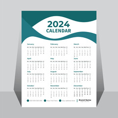 2024 calendar planner design template week start Monday.