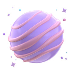3d icon Planet, 3d illustration, 3d element, 3d rendering.