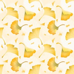 Ginkgo fall leaves wallpaper background pattern