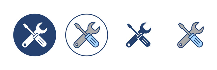 Repair tools icon vector. tool sign and symbol. setting icon. Wrench and screwdriver. Service