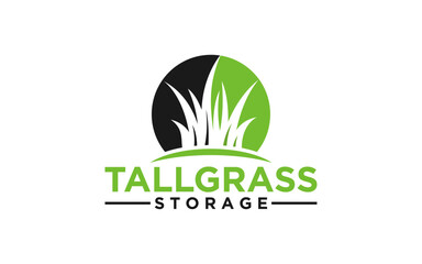 landscape logo for lawn or gardening business design template	
