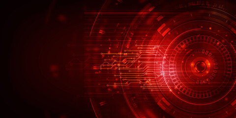 2d illustration Abstract futuristic electronic circuit technology background